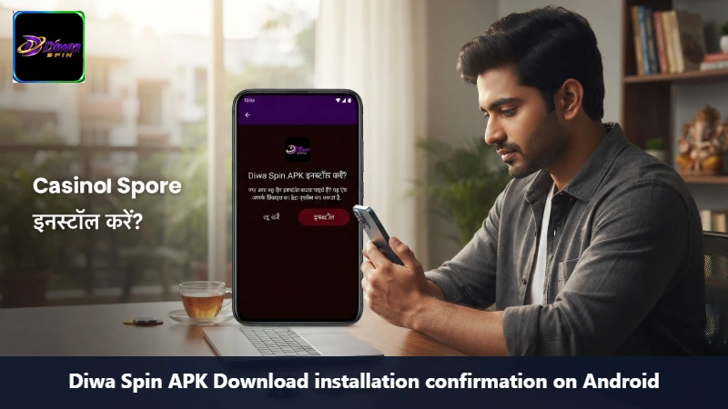 Diwa Spin APK Download installation confirmation on Android