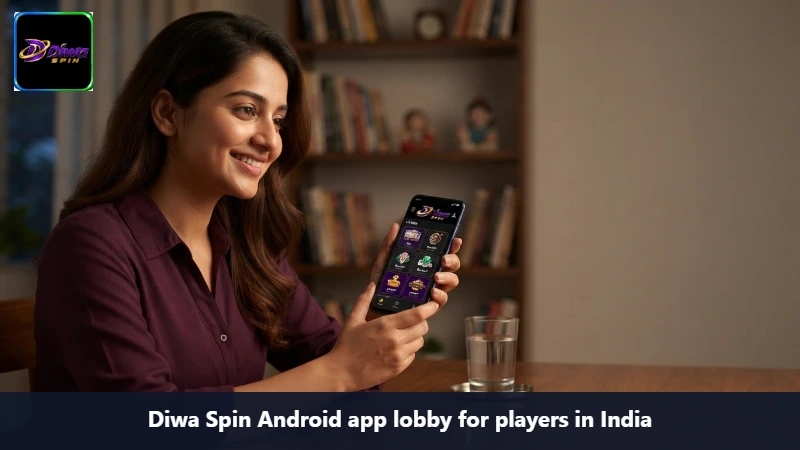 Diwa Spin Android app lobby for players in India